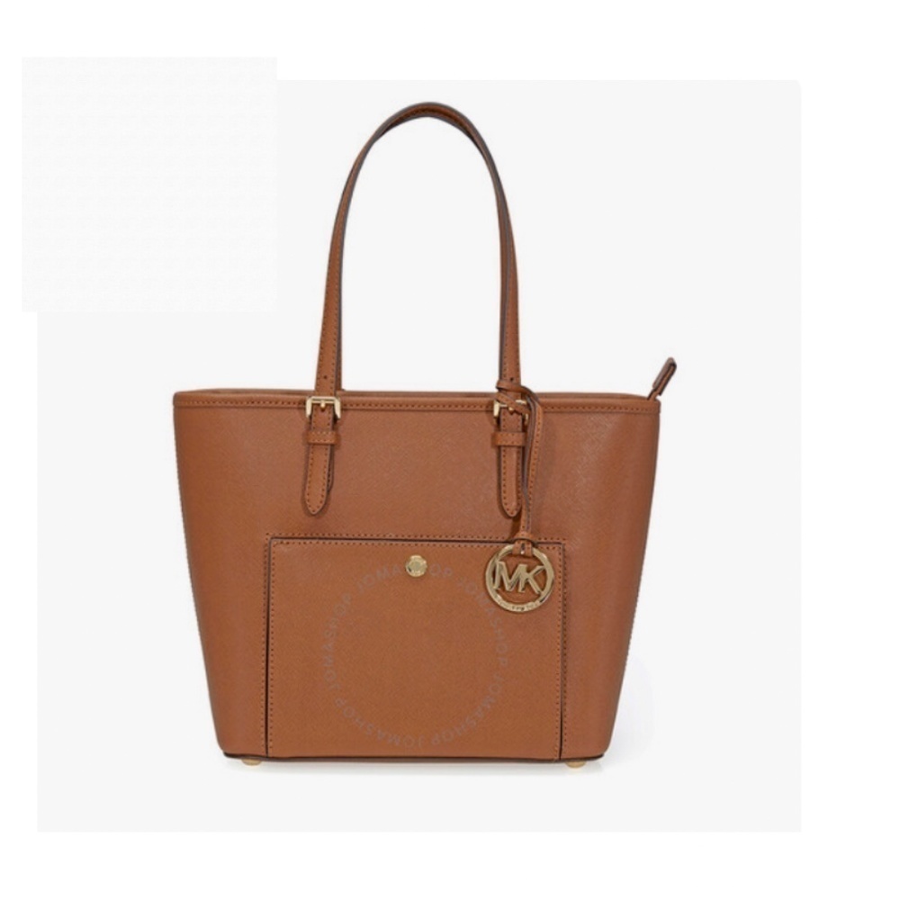 MICHAEL KORS JET SET TRAVEL MEDIUM SAFFIANO LEATHER TOTE LUGGAGE